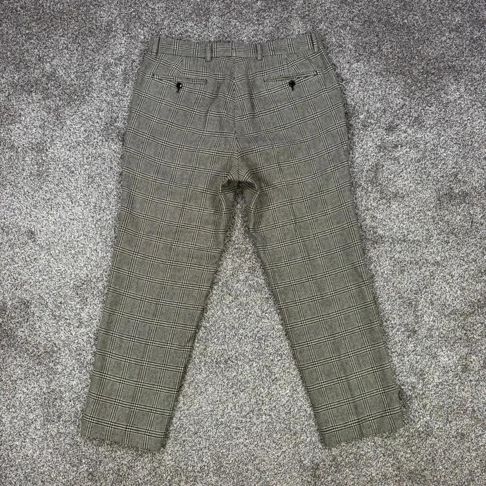Todd Snyder Glen Plaid Wool Dress Pants Mens 32x30 Trousers Cream Black Check